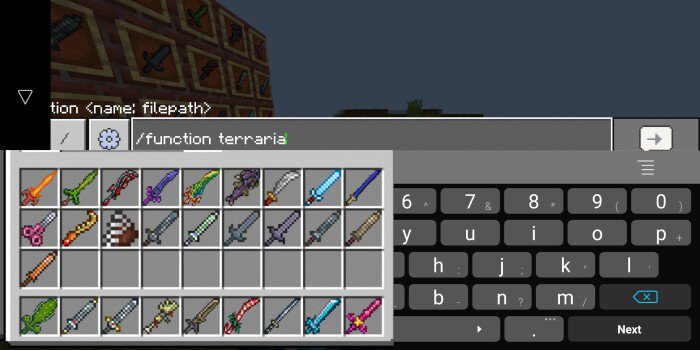 hardcore terraria swords