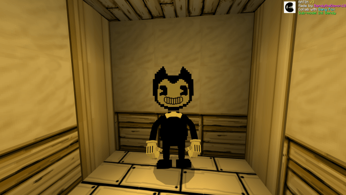 Bendy And The Ink Machine Add On Old Friends New Faces Minecraft Pe Mods Addons - bendy rp fire bendy and yellow eye and in boris m roblox