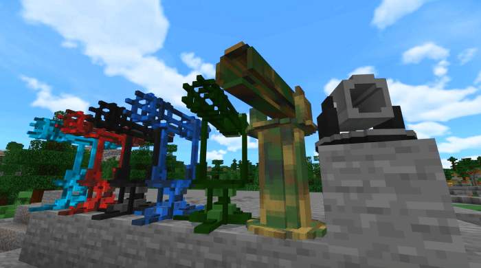 Mcpe Bedrock Rocket Launchers Landmines And Miniguns Add On Minecraft Addons Mcbedrock Forum