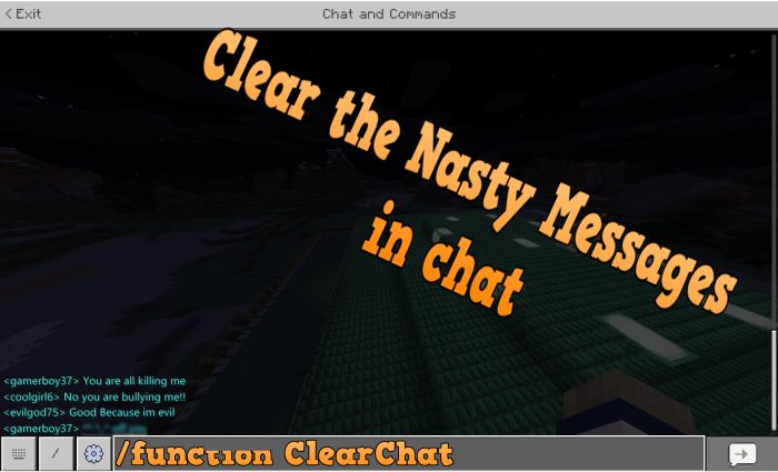 How chat minecraft in disable to commands How do