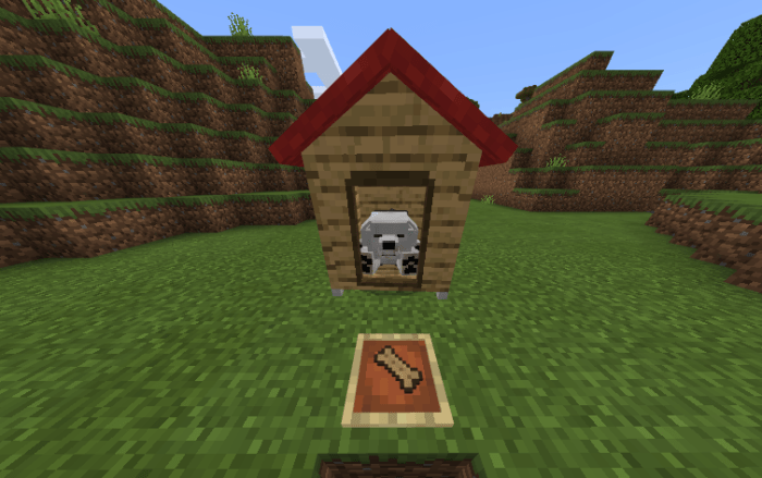 Mcpe Bedrock Domesticpets Minecraft, Is There A Dog Bed In Minecraft