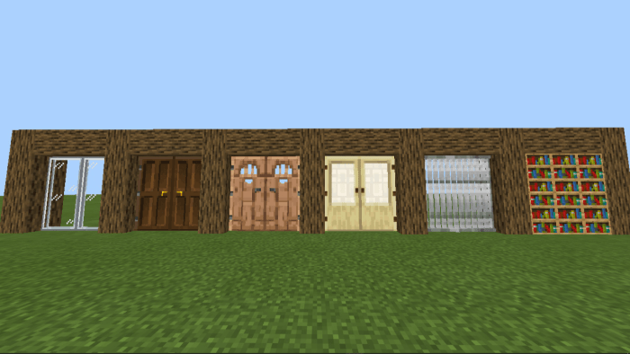 Belydoors 3x3 Doors Minecraft Pe Mods Addons - How To Make Glass Opening Doors In Minecraft