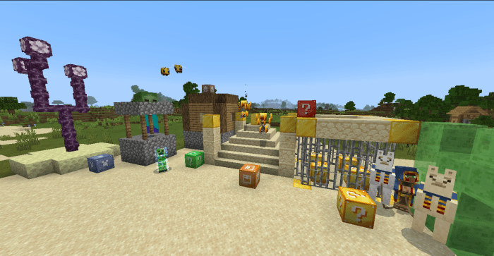 Lucky Blocks addon for Minecraft PE 1.20.15