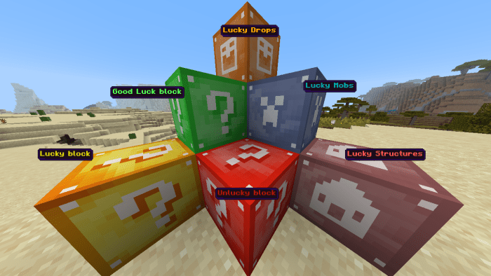 Lucky Blocks Minecraft Pe Mods Addons