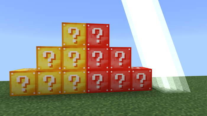 MCPEDL on X: Lucky Blocks - Addon - Updated! -    / X