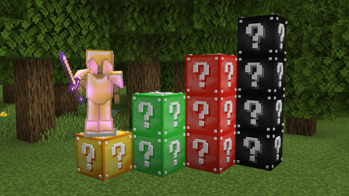 MCPEDL on X: Lucky Blocks - Addon - Updated! -    / X