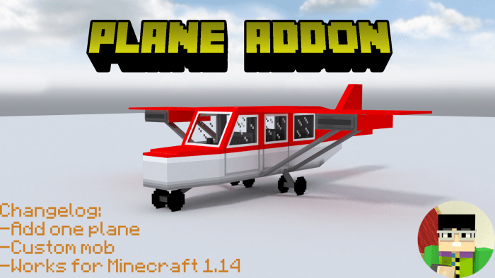 Plane Addon V7 (RMPlaysMC YT Version) - Bedrock Minecraft Mod