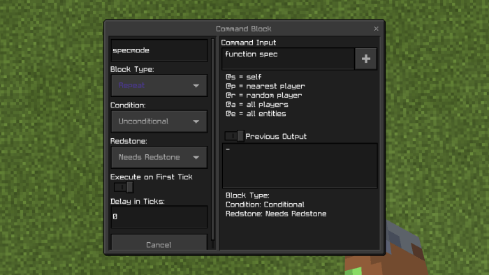 mcpe command list