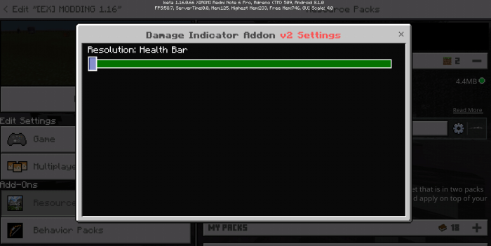 Damage Indicator Addon V2 Big Update Minecraft Pe Mods Addons - 3d health bar roblox