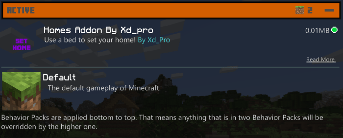 Mcpe Bedrock Sethome Addon Minecraft Addons Mcbedrock Forum