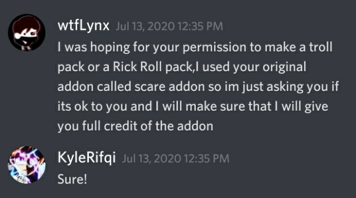 Rick Roll Addon Gnome Update Minecraft Pe Mods Addons