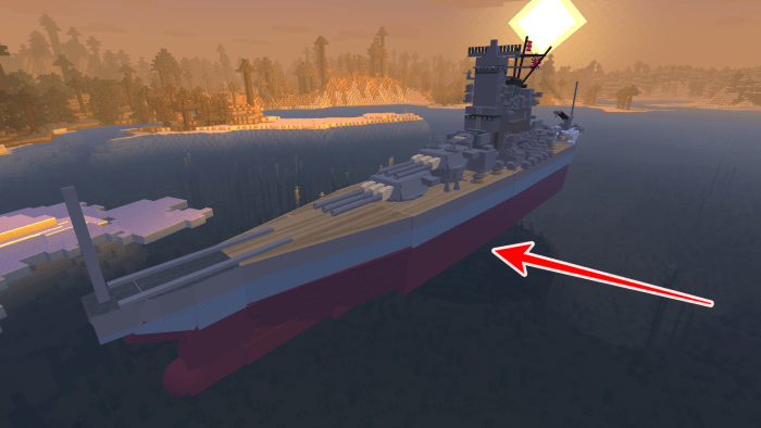 Ijn Yamato (For Minecraft PE) Minecraft Mod