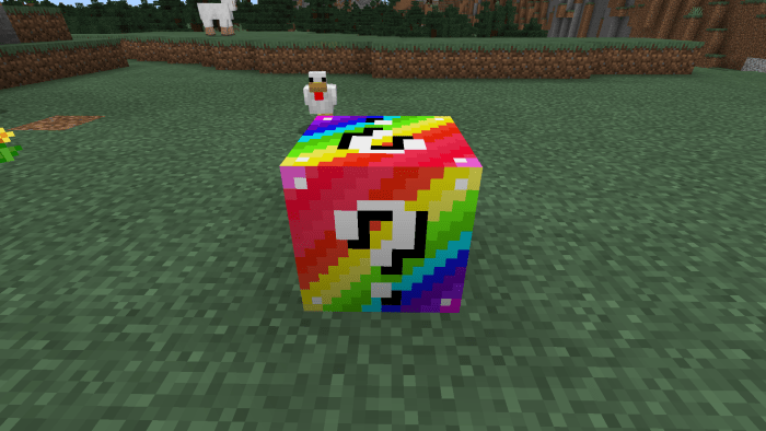 Rainbow LuckyBlock Addon for Minecraft 1.17