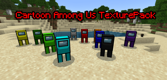 Among Us Add On Skins 4d Minecraft Pe Mods Addons