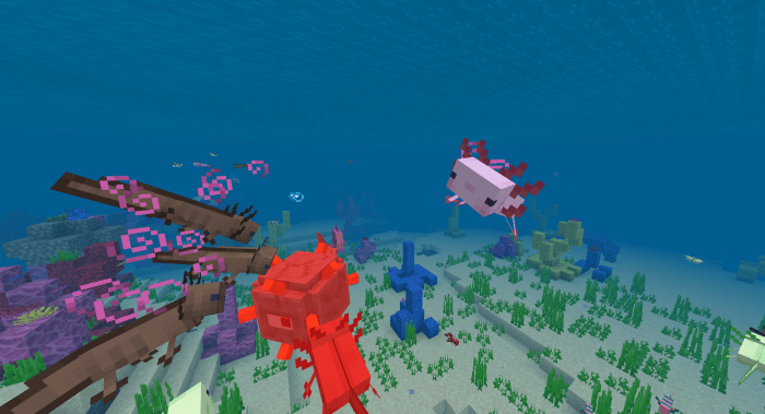  Axolotl Concept Add-On Minecraft PE Mods Addons