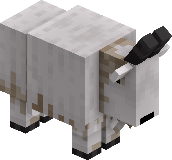 How to get a mountain goat horn in minecraft