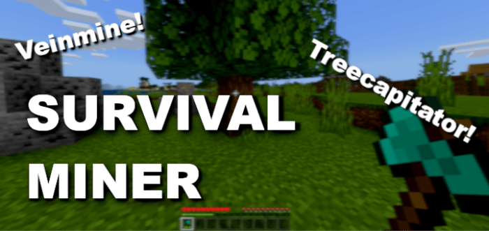 Survival Miner V2 Bedrock 1 16 100 Addon Realms Support Minecraft Pe Mods Addons