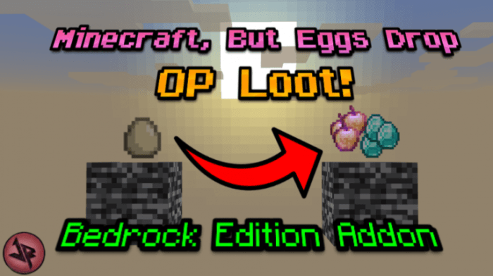 Minecraft But Eggs Drop Op Items Minecraft Pe Mods Addons