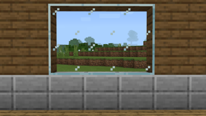 Minecraft connected glass