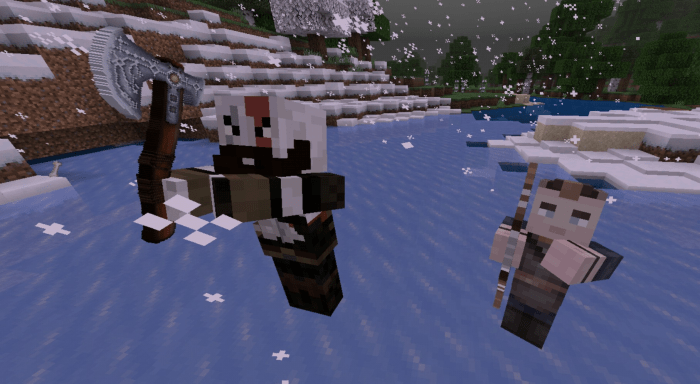 mod de god of war para minecraft bedrock