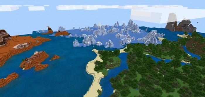 The 4 Biomes At Spawn Seed Minecraft Pe Seeds