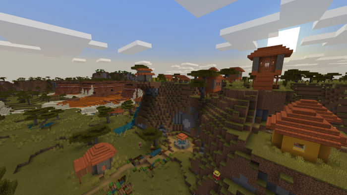 3 Villages And A Large Variety Of Biomes Seed Minecraft Pe Seeds