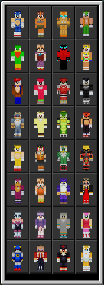 sonic minecraft skin pack download