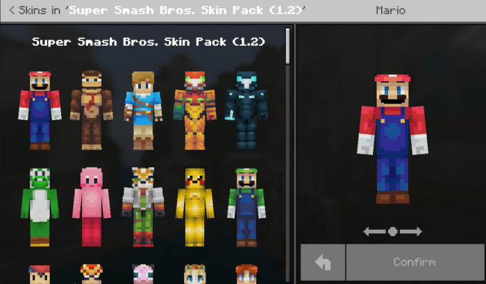 Super Smash Bros Skin Pack 1 2 1 Update Minecraft Skin Packs