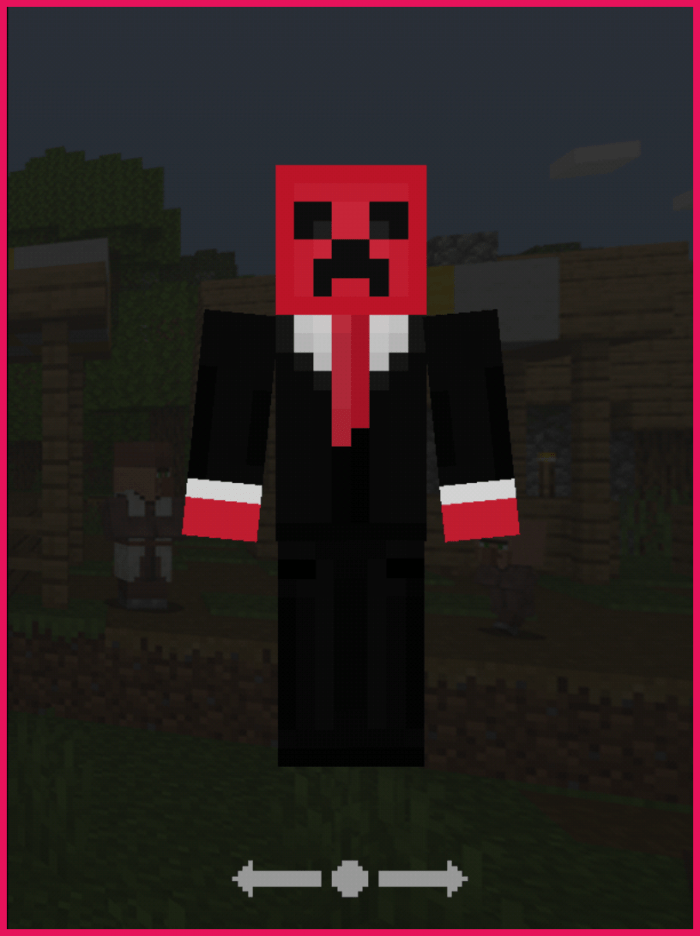 minecraft creeper in a suit skin