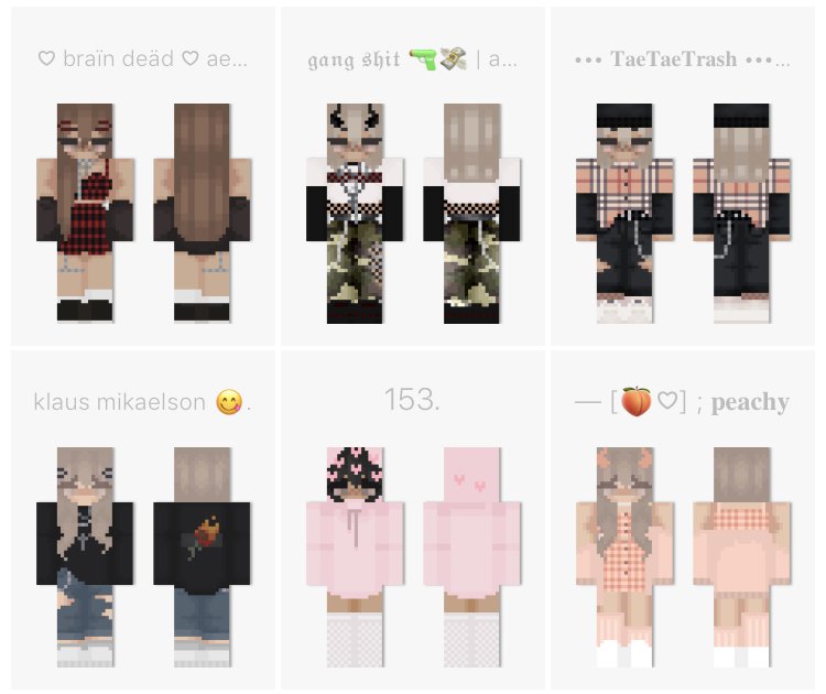 Aesthetic Skin Pack Male Female Minecraft Skin Packs