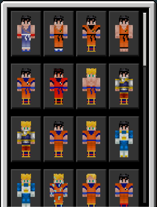 Dragon Ball Skin Pack Minecraft Skin Packs - roblox evolution goku skin