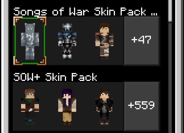 epic war 5 skin packs