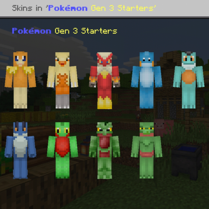 Pokémon Minecraft Skins