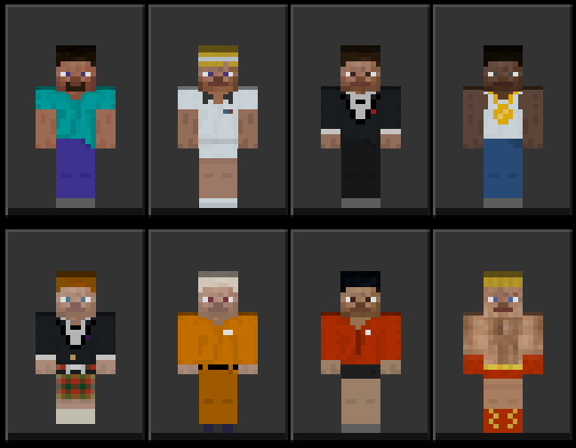 MCPEDL on X: Herobrine Skin Pack -  (1.2 Beta Only)  - By @fromgate  / X