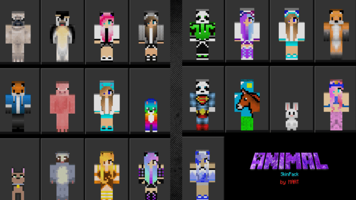 Animal Skins For Minecraft Pocket Edition by BlueGenesisApps