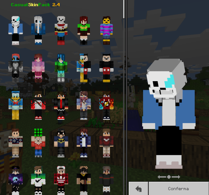 casual skin pack for minecraft education edition