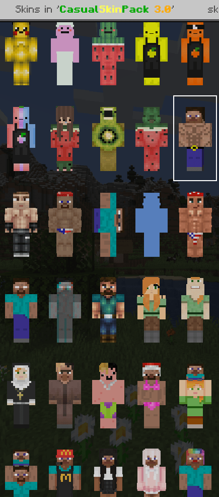 Casual Skin Pack 3.0! (Big Update) – Minecraft Skins – MCBedrock Forum