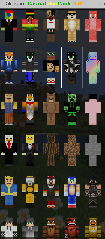 casual skin pack for minecraft education edition