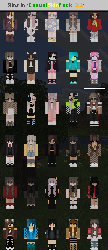 Casual Skin Pack 3 1 Minecraft Skin Packs - roblox parkour they delete my all skin