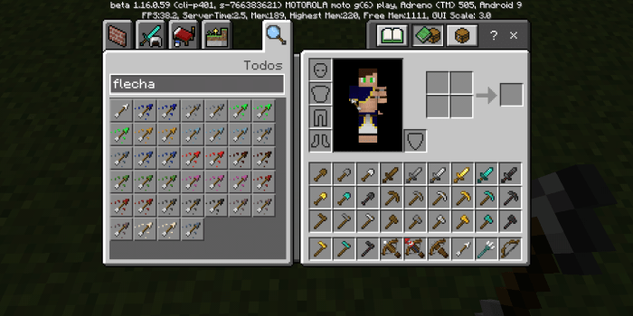 Lista items en minecraft