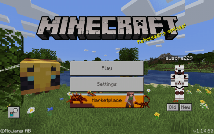 Old Pocket UI for Minecraft PE 1.8.1/1.9