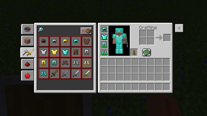 minecraft forge build crafting inventory