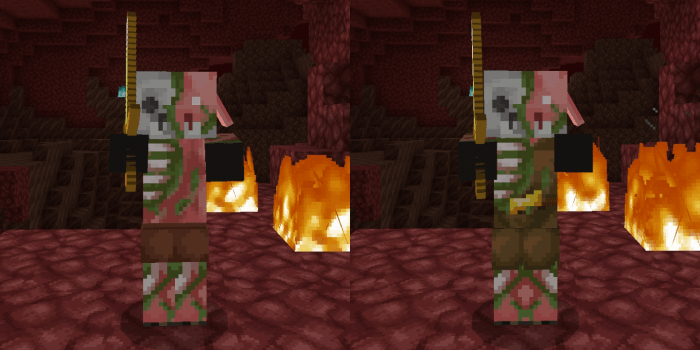 Better Zombified Piglin V3 Minecraft Pe Texture Packs