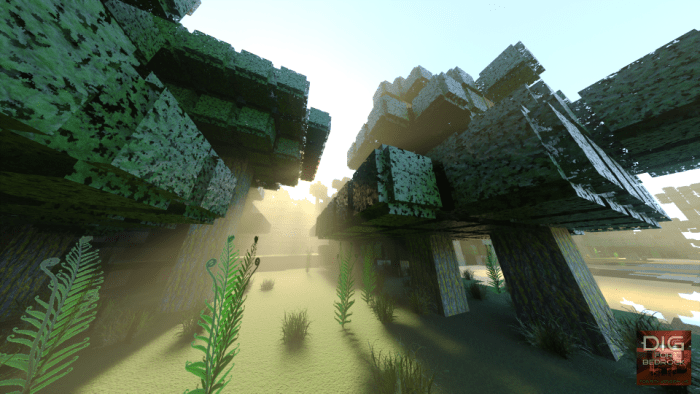 MCPE/Bedrock DIG for Bedrock – A Raytraced Resource Pack – .mcpack