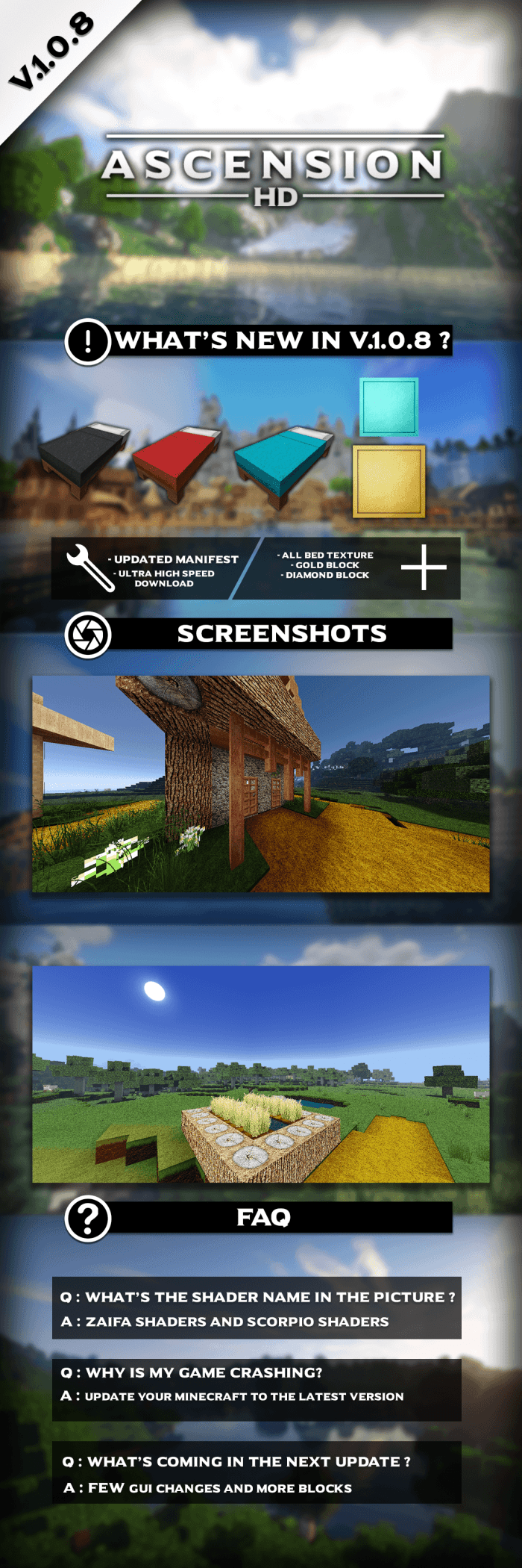 Ascension Hd V1 0 8 Update Minecraft Pe Texture Packs