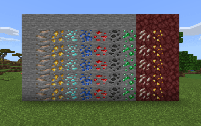 MCPE/Bedrock New Ore Textures – .mcpack – MCBedrock Forum