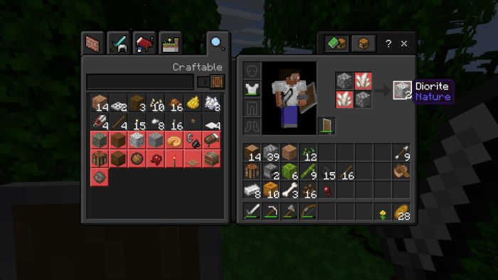 minecraft inventory dark grey