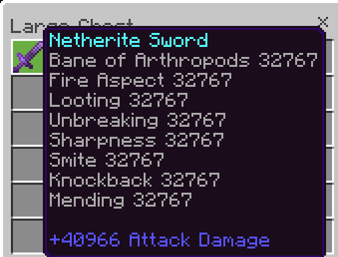 What sword enchant? I did an oops on Aspect