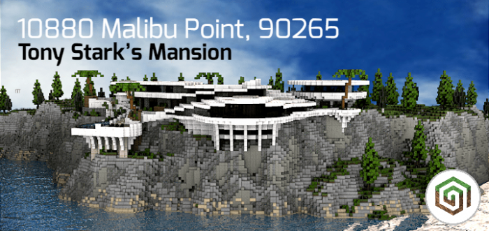 10880 Malibu Point Tony Stark S Mansion Map Minecraft Pe Maps