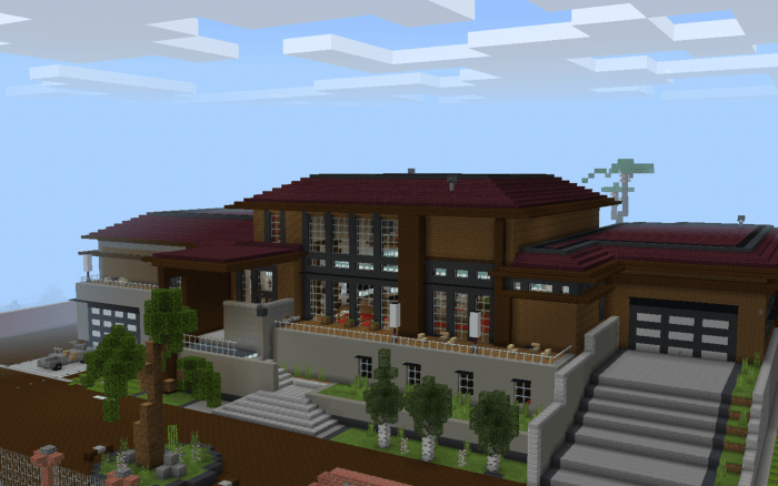 Rustic Big Mansion Minecraft Pe Maps